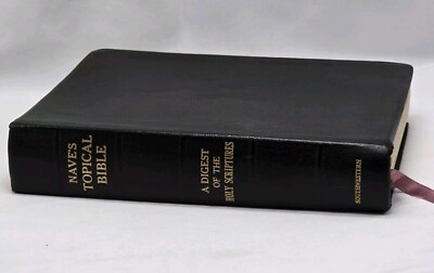 NAVE'S TOPICAL BIBLE A Digest of the Holy Scriptures LEATHER 1962 Thumb Indexed-image