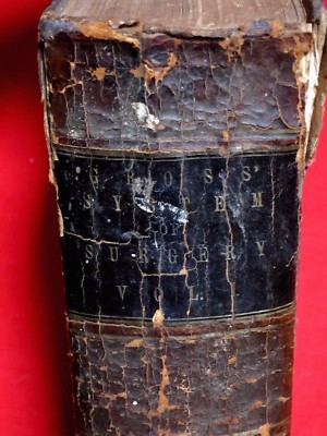 1859 SYSTEM OF SURGERY- VOL. 1 SAMUAEL GROSS / ILLUSTRATED, LEATHER -image