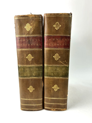 A Dictionary of the English Language -Samuel Johnson - 1785 6th Edition -2 Vols.-image