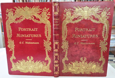 Portrait Miniatures Art History Reference 1910 pictorial leather book-image