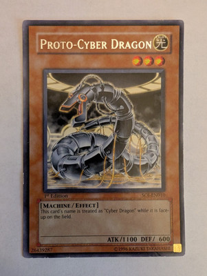 Yugioh Proto Cyber Dragon Soi-en010 1st Edition Rare - Lightly Played-image