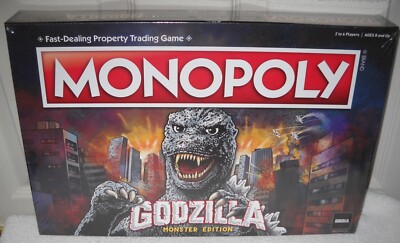 #11891 NRFB Godzilla Monopoly Board Game Monster Edition Board Game-image