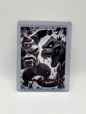 Donkey Kong Vs. Godzilla 4 Of 5 Novelty Card AI Generated -image