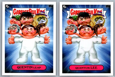 Quantum Leap Scott Bakula Dean Stockwell Garbage Pail Kids TV Spoof 2 Card Set-image