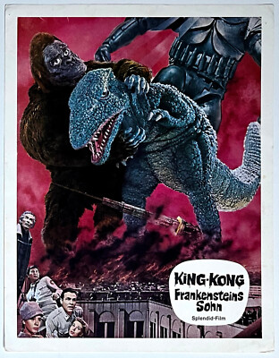 Godzilla Toho KING KONG ESCAPES lobby card original movie still RR 70s Honda-image