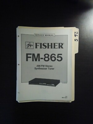 FM-865 Fisher service manual original repair book stereo synthesizer tuner -image