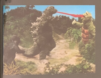 1973 vintage GODZILLA Amada Toho kaiju Card Japanese Godzilla Vs Biollante #3-image