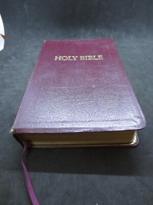 Holy Bible Giant Print Reference Bible KJV Red Letter Zondervan Vtg 1994 Leather-image