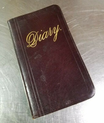 Antique 1889 The Standard Diary Journal Almanac, Leather Bound Reference, Unused-image