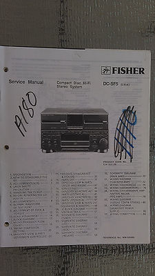 Fisher dc-sf5 service manual original repair book stereo cd player-image