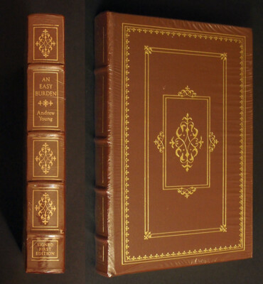 ANDREW YOUNG SIGNED EASTON PRESS *An Easy Burden* Still SEALED in Shrinkwrap!-image
