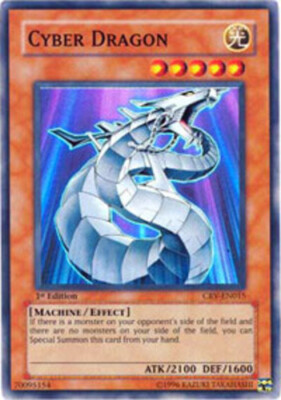 Yugioh! HP Cyber Dragon - CRV-EN015 - Super Rare - Unlimited Edition Heavily Pla-image