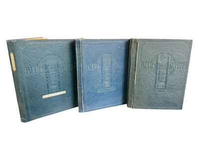 1932 1933 1934 Lot Blue And White Los Angeles High School Yearbook California-image
