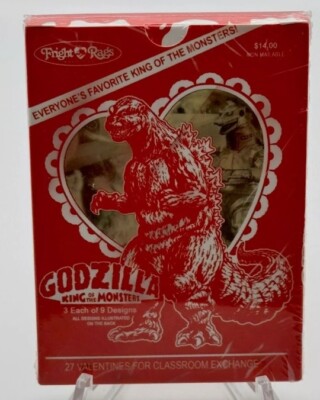Fright Rags GODZILLA King Of The Monsters Sealed Valentines Trading Card Set-image