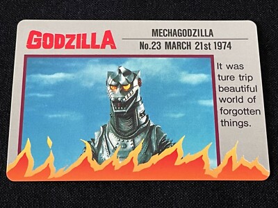 Godzilla MechaGodzilla Card 23 Banpresto 1993 TOHO Movie Rare Japan 2.32x3.38-image