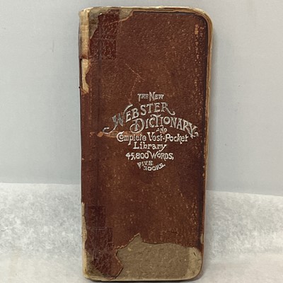 1894 The New Webster Dictionary and Complete Vest Pocket Library 45,800 Words-image