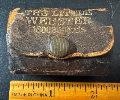 The Little Webster dictionary - 2 inch - leather cover with snap-image