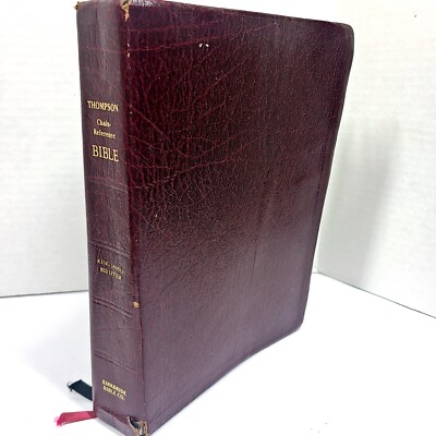 Thompson Chain Reference Bible KJV Large Print Red Letter Bonded Leather 1988-image