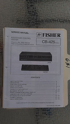 Fisher cb-425 service manual original repair book stereo a/v control center-image