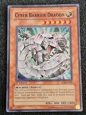 Yu-Gi-Oh! Cyber Barrier Dragon SOI-EN006 1st Edition Super Rare NM-image