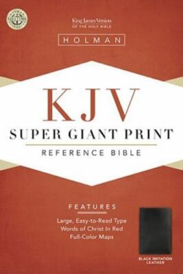 KJV Super Giant Print Reference Bible, Black Simulated Leather (King James Ver..-image