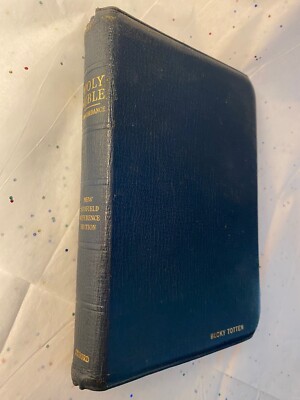 Holy Bible KJV New Scofield Reference Oxford 1969 Blue Morocco Leather-image