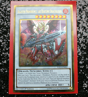  Ignister Prominence, the Blasting Dracoslayer Gold Rare 1st ed. NM/ Yugioh-image