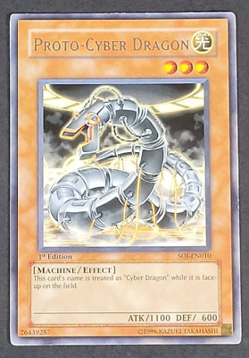 Yugioh TCG - Proto Cyber Dragon - SOI-EN010 - LP/NM - Rare - 1st Ed Machine 2008-image