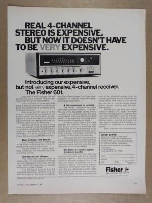 1971 Fisher 601 Stereo Receiver vintage print Ad-image