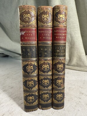 Political & Historical Works of Louis Napoleon Bonaparte Antique Leather Books-image