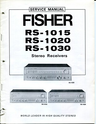 Vintage Fisher Service Manual Stereo Receivers Model RS-1015, RS-1020, RS-1030-image