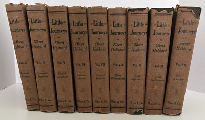 Little Journeys to the Homes of the Great, Memorial Ed, 1916 with DJ- 9 vols.-image
