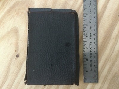 Antique 1900s Thomas Nelson & Sons HOLY BIBLE Black Leather Old New Testaments -image
