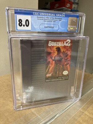 Godzilla 2 War of the Monsters Nintendo NES CGC Graded Cartridge 8.0 not WATA-image