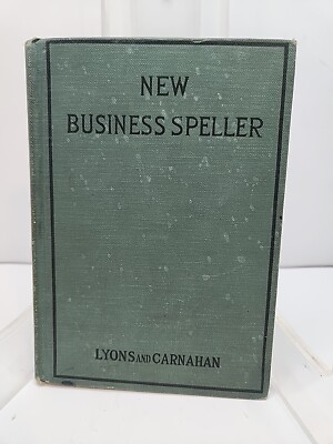 New Business Speller By Chas M. Miller 1915 Green Cover-image