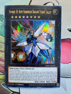 Number 38: Hope Harbinger Dragon Titanic Galaxy Holo Yugioh TCG YGB34-image