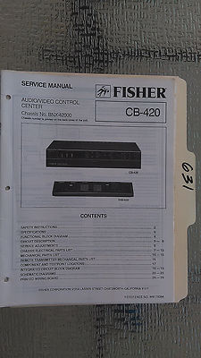 Fisher cb-420 service manual original repair book stereo a/v control center-image