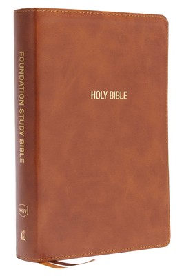 NKJV, Foundation Study Bible, Large Print, Leathersoft, Brown, Red Letter, T...-image