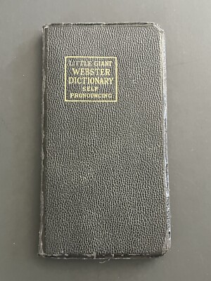 Vintage 1943 Little Giant Webster Dictionary - Pocket Size Self Pronouncing-image