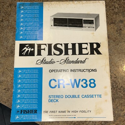 FISHER CR-W38 STEREO DOUBLE CASSETTE DECK ORIG.  Operating Instructions Manual-image