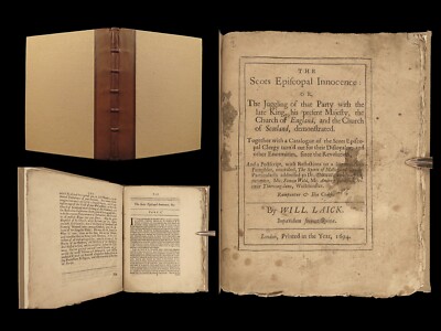 1694 SCOTLAND 1ed Ridpath Scots Episcopal Innocence Scottish Treason Politics-image