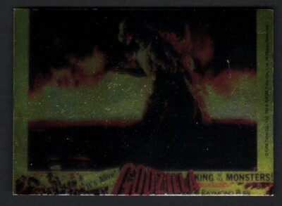GODZILLA KING OF THE MONSTERS FOIL MOVIE POSTER CARD WALKING IN FLAMES-image
