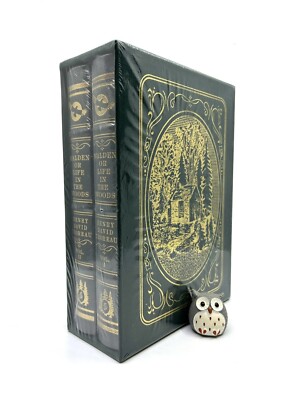 EASTON PRESS Walden Life in the Woods Thoreau 2V Deluxe Leather Facsimile SEALED-image
