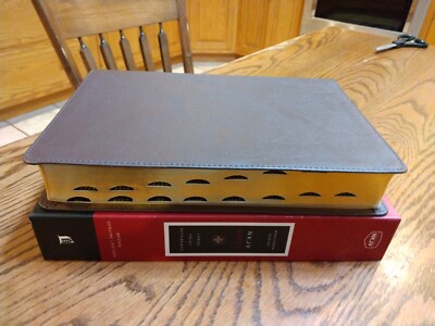 NKJV Maclaren Bible Brown Genuine Leather LARGE PRINT Reference  Thumb Indexed-image