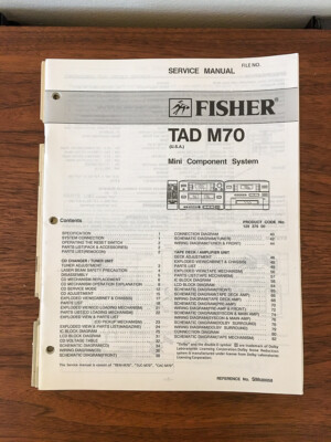 Fisher TAD-M70 Stereo Service Manual *Original*-image