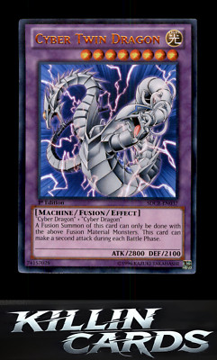 1st Edition Cyber Twin Dragon SDCR-EN037 Ultra Rare Structure Deck: Cyber Dragon-image