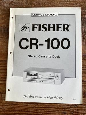 FISHER Stereo Cassette Deck CR-100 Service Manual-image