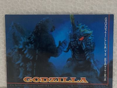 GODZILLA - Trading Card #59 - vs BATTRA - 1995 Amada RARE - Quiz-image