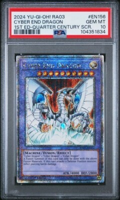 YuGiOh! Cyber End Dragon - RA03-EN156 - Quarter Century Secret Rare - PSA 10-image