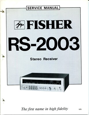 Vintage Fisher Service Manual Stereo Receiver Model RS-2003-image